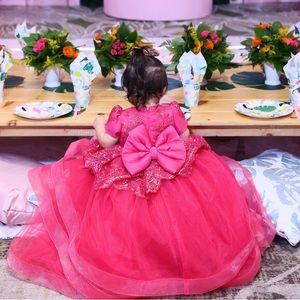 ITTY BITTY TOES - HADLEY DRESS (FUCHSIA)